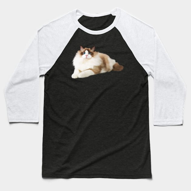 Ragdoll Cat, Love Ragdoll Cats, Cat Lover Baseball T-Shirt by dukito